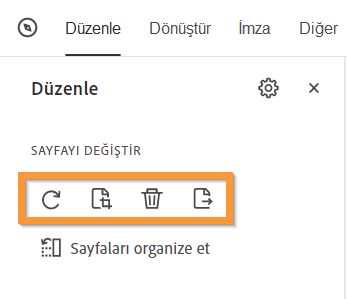 PDF'den bir sayfayı döndürme, kırpma, silme veya ayıklama