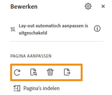 Een pagina van een PDF roteren, uitsnijden, verwijderen of extraheren