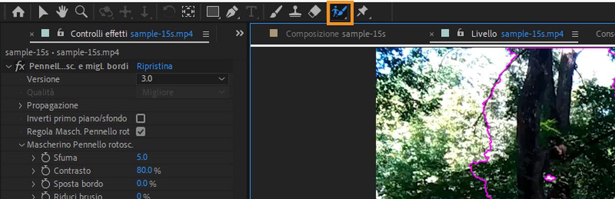 strumento Pennello a rotoscopio