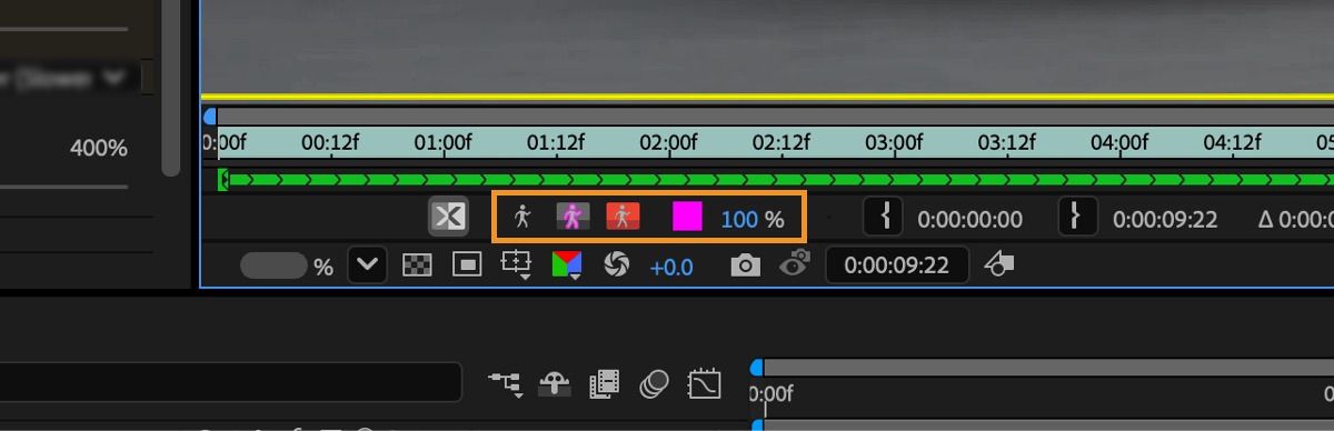 Interrupteurs pour activer/désactiver l’affichage de l’alpha, de la bordure alpha et de l’incrustation alpha dans le panneau Calque.