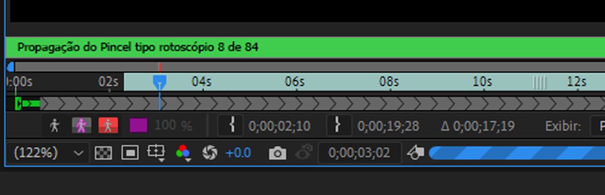O banner de propagação mostra o status do quadro que está sendo propagado atualmente.