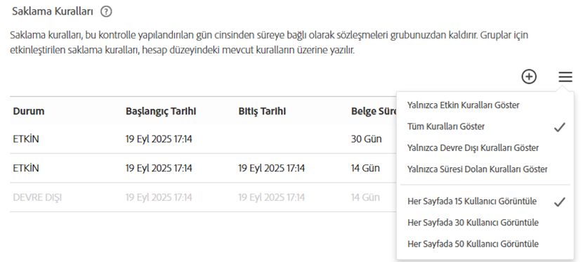Kural Filtreleri