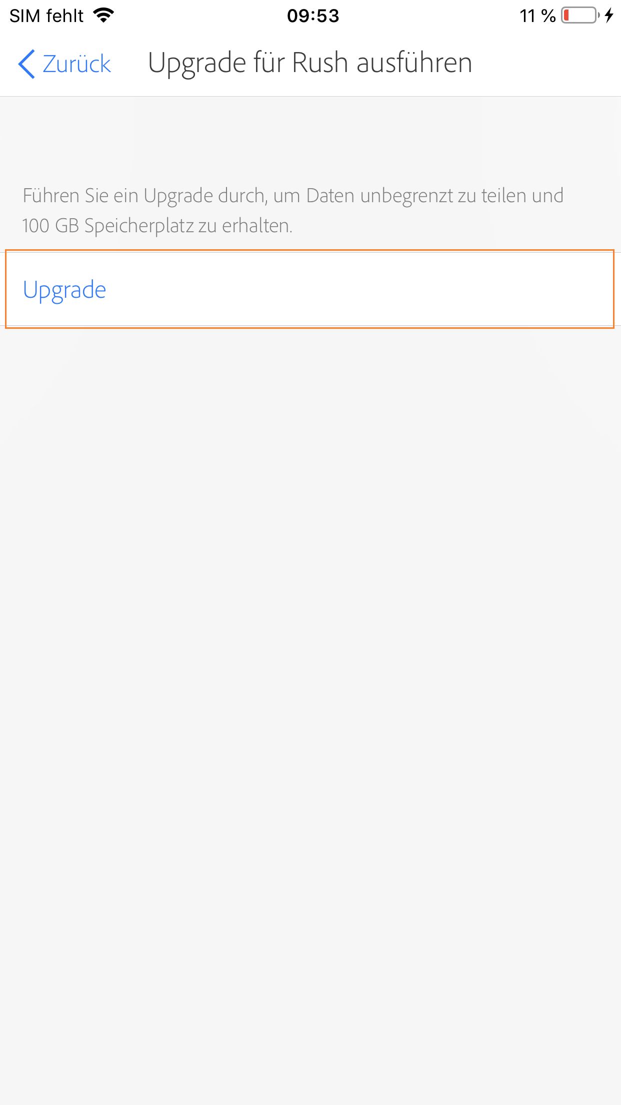 Aktualisieren auf ein kostenpflichtiges Abo