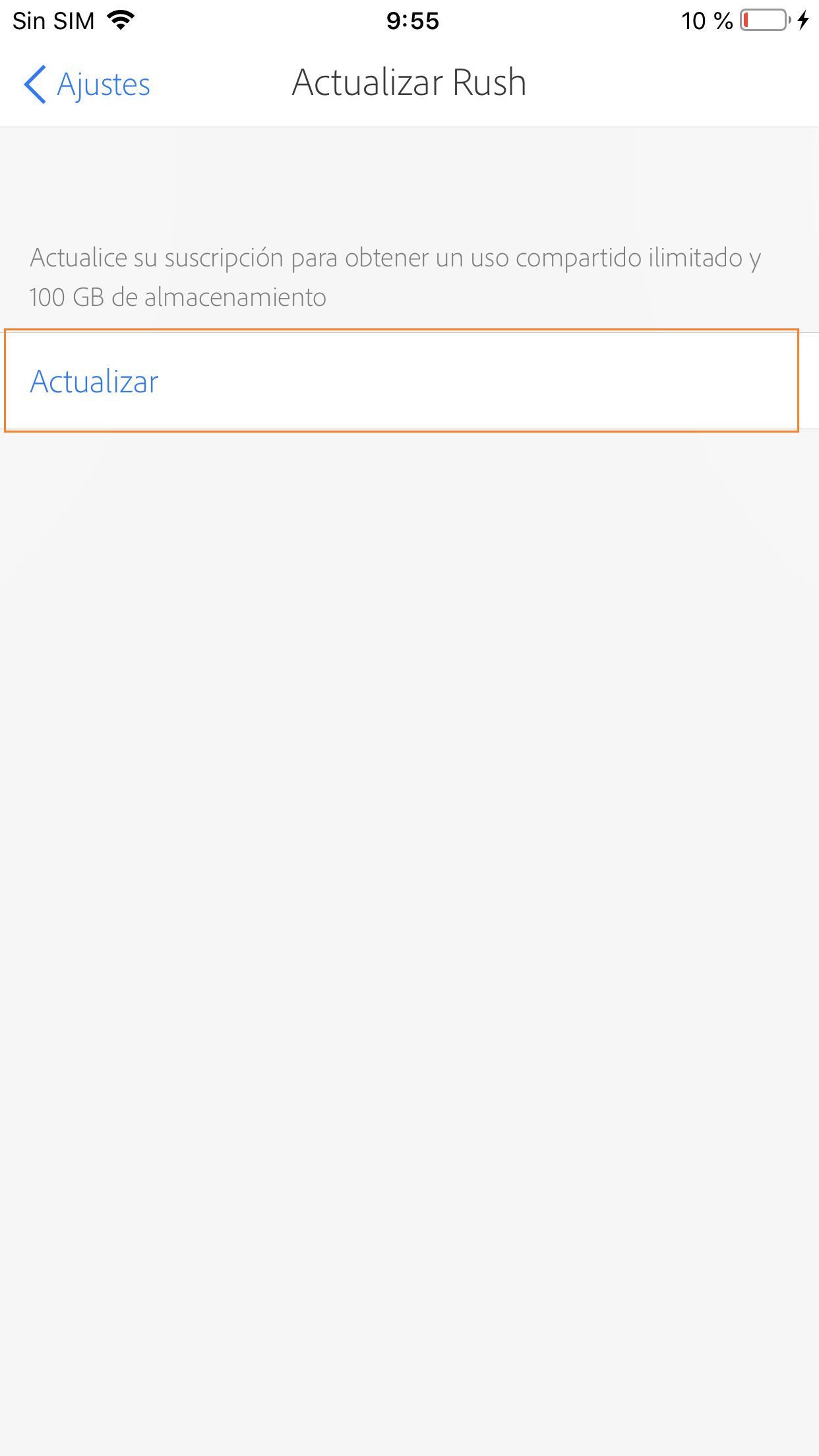 Actualizar a una suscripción de pago