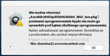 Przykładowy monit o potwierdzenie