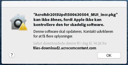 Eksempel på bekræftelsesmeddelelse