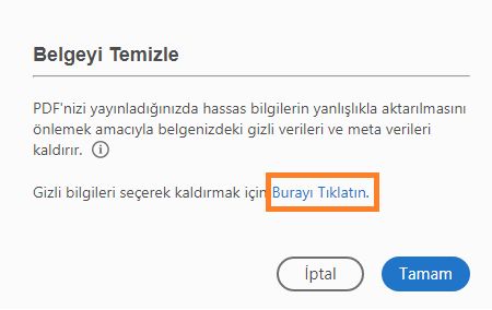 Belgeyi Temizle