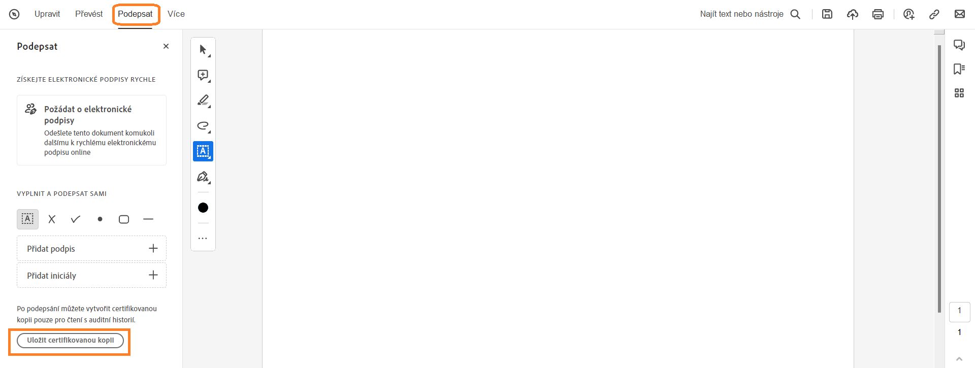 Uložit certifikovanou kopii