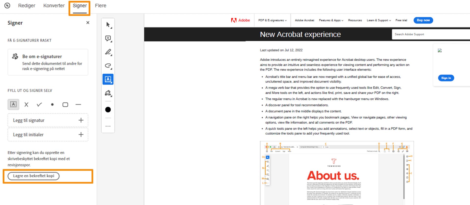 Lagre en bekreftet kopi