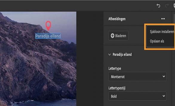 Een titel of graphic opslaan