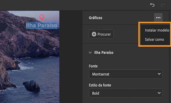 Salvar um título ou gráfico