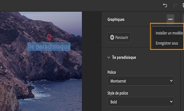 Enregistrement d’un titre ou d’un graphique