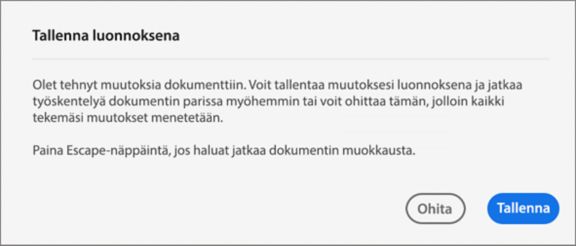 Tallenna sopimusluonnos