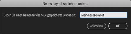 Speichern eines Layouts