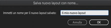 Salvataggio del layout