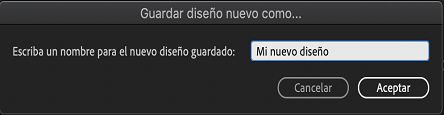 Guardado de un diseño