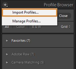 Profile Browser - Import Presets and Profiles as a zip file