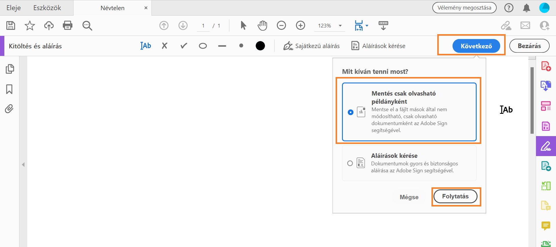 Mentés csak olvasható példányként