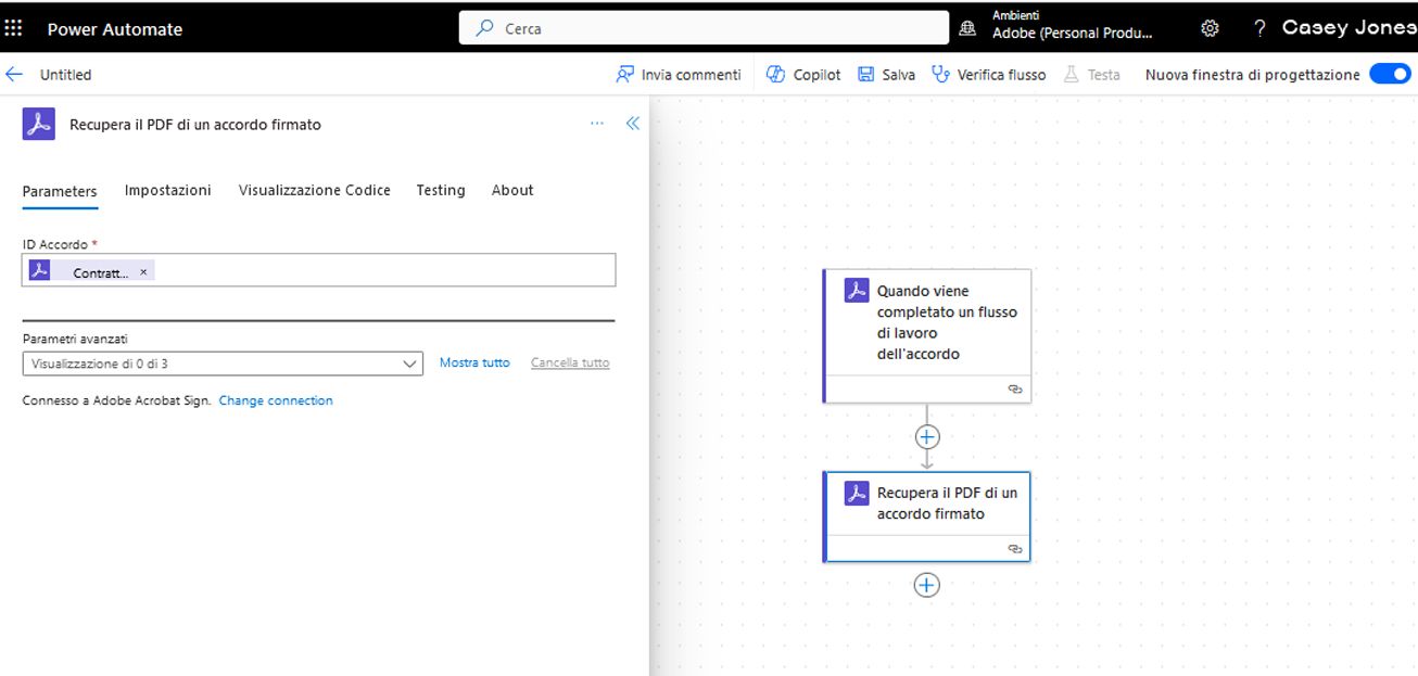 Salvare un accordo di Acrobat Sign completato in SharePoint