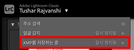 XMP를 저장하는 중