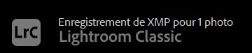 Enregistrement de XMP