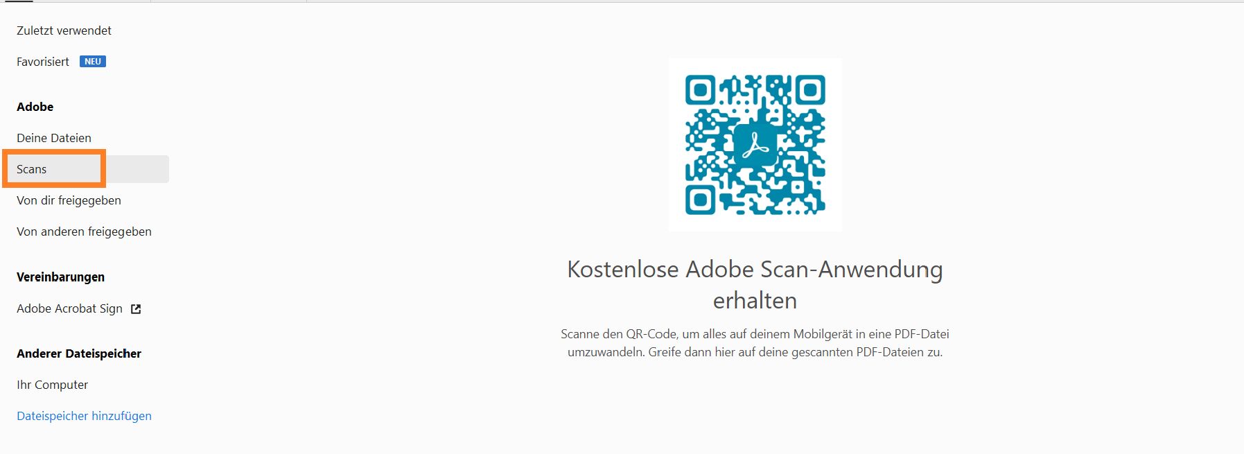 Installieren der Scan-App