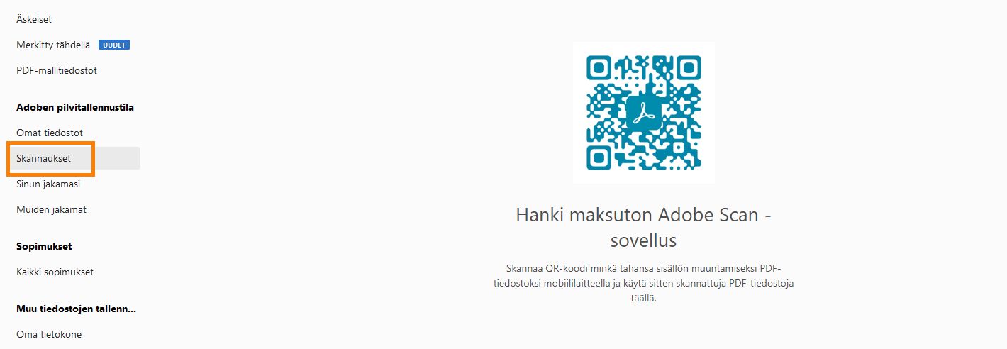 Asenna Scan-sovellus