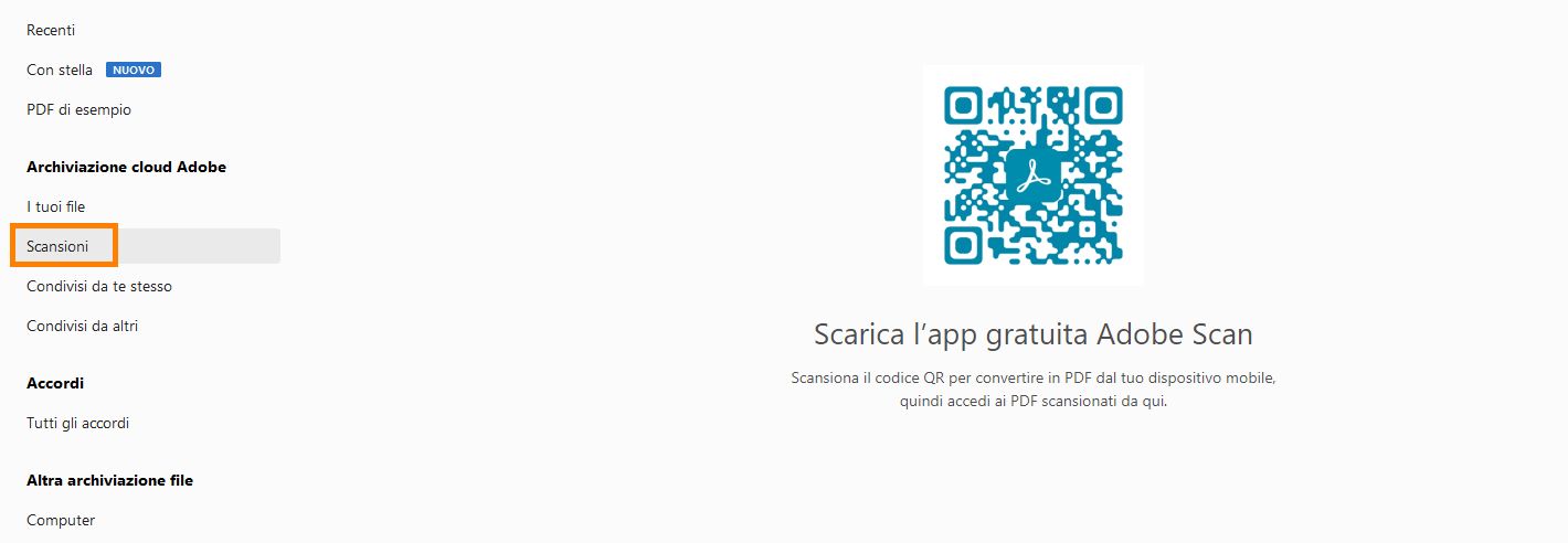 Installare l’app Scan