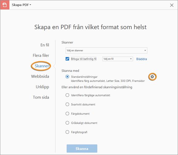 Nytt användargränssnitt för skannaapp