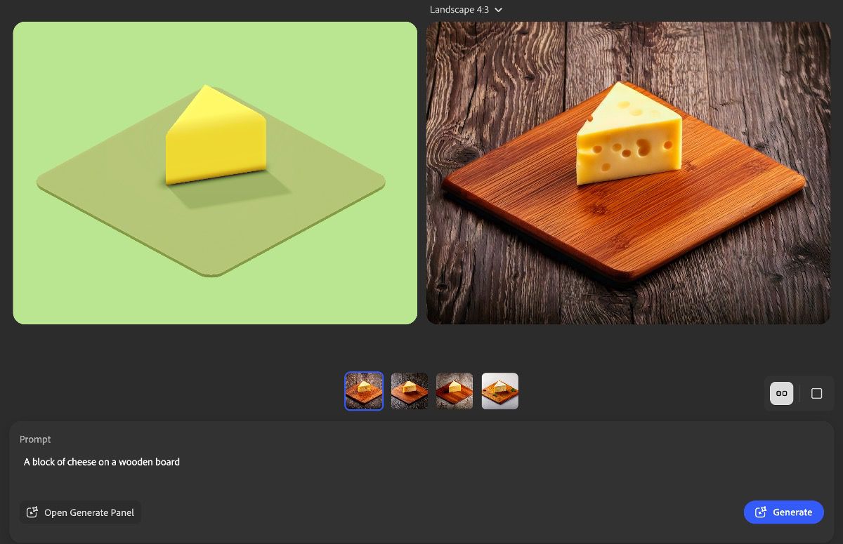 A imagem é gerada a partir da cena 3D e há variações para selecionar para baixar.