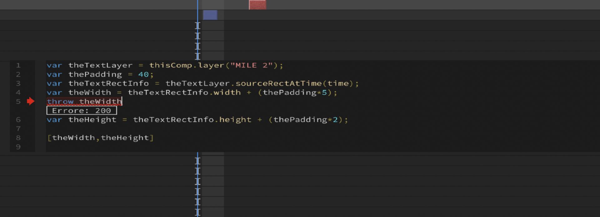 Throw per eseguire il debug delle espressioni inline