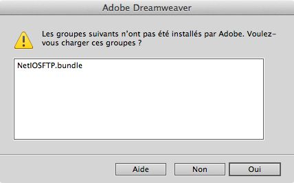 Confirmation du chargement de bibliothèques tierces