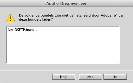Bevestiging voor het laden van bibliotheken van derden