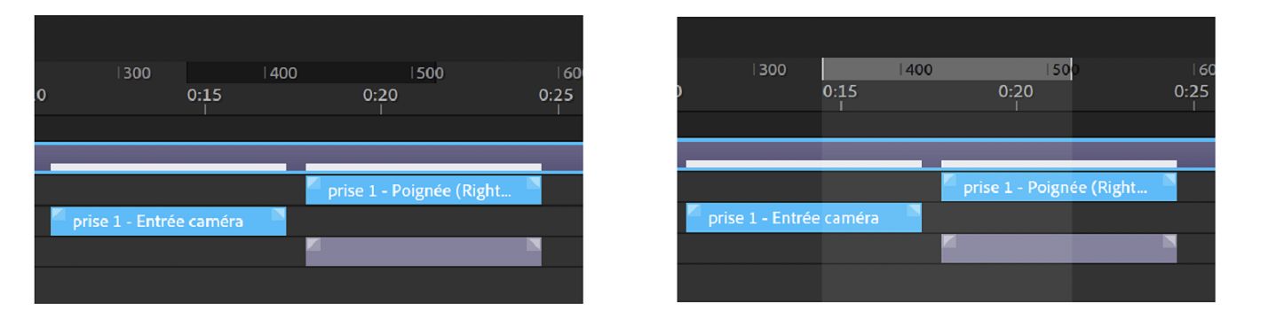 A) La zone de travail est désactivée B) La zone de travail est activée