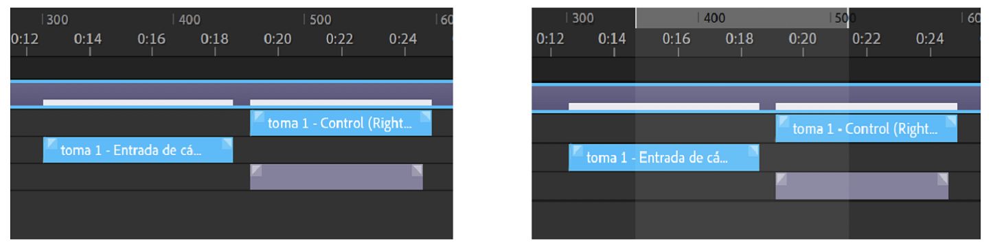 A) Área de trabajo desactivada B) Área de trabajo activada