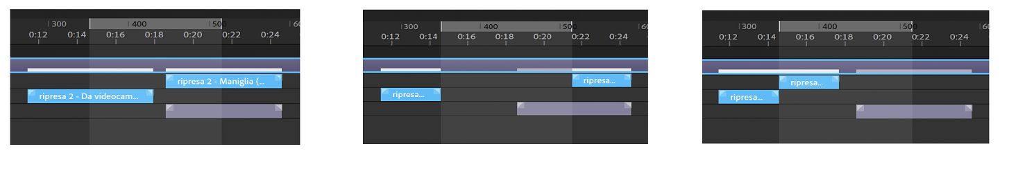 A) Prima B) Cancella C) Elimina salti