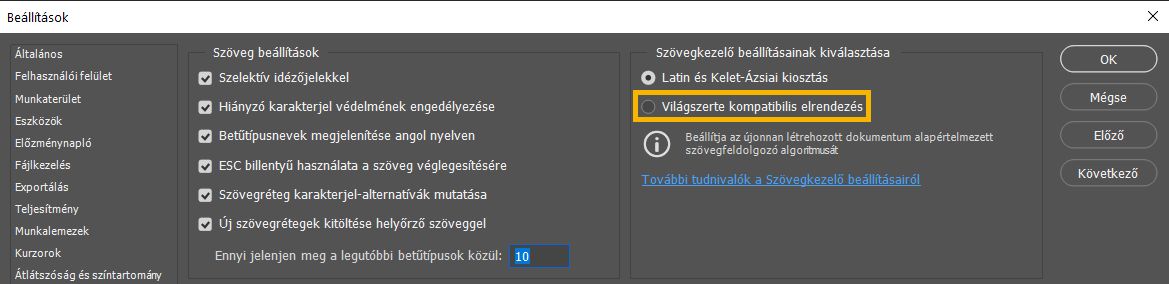Világszerte kopmpatibilis elrendezés