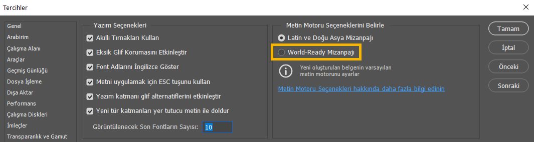 World-ready Mizanpajı