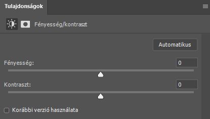 Fényesség-/kontrasztkorrekciók