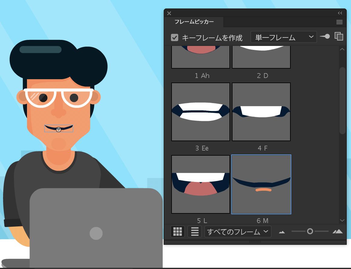ステージ上のキャラクター