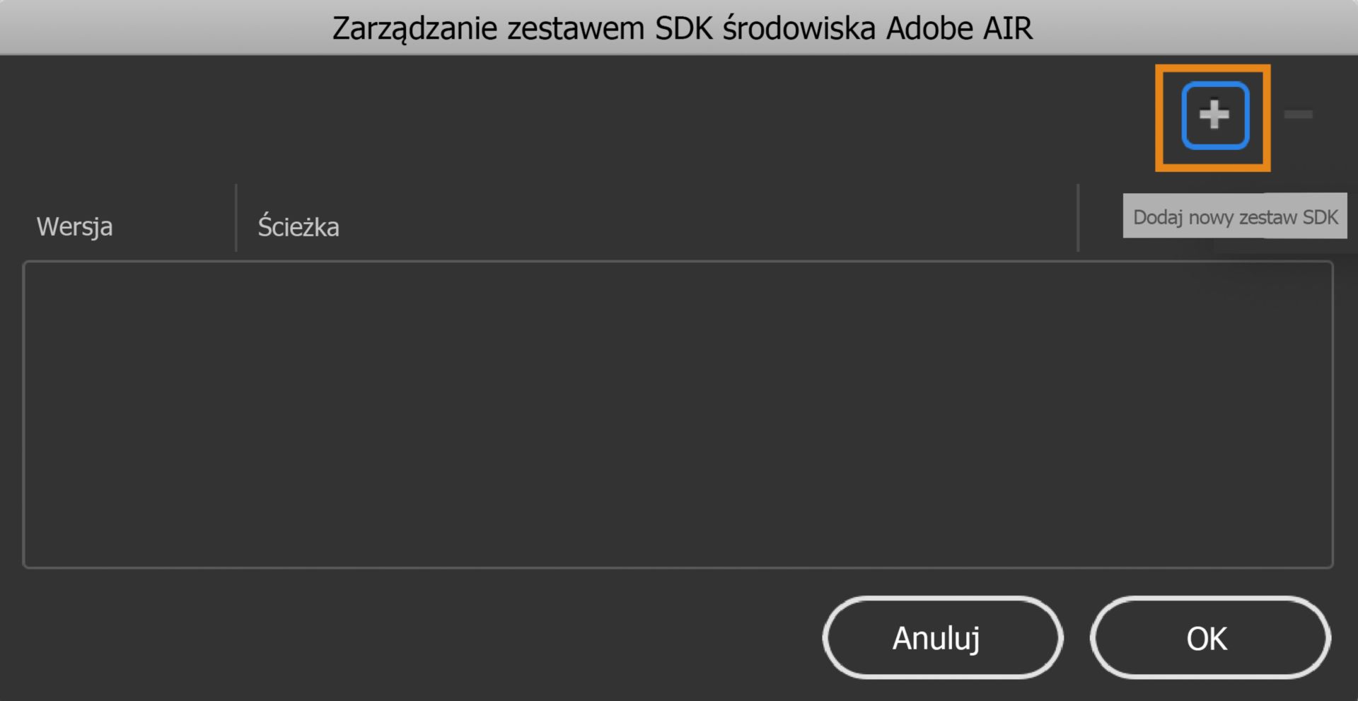 Dodawanie nowego przycisku