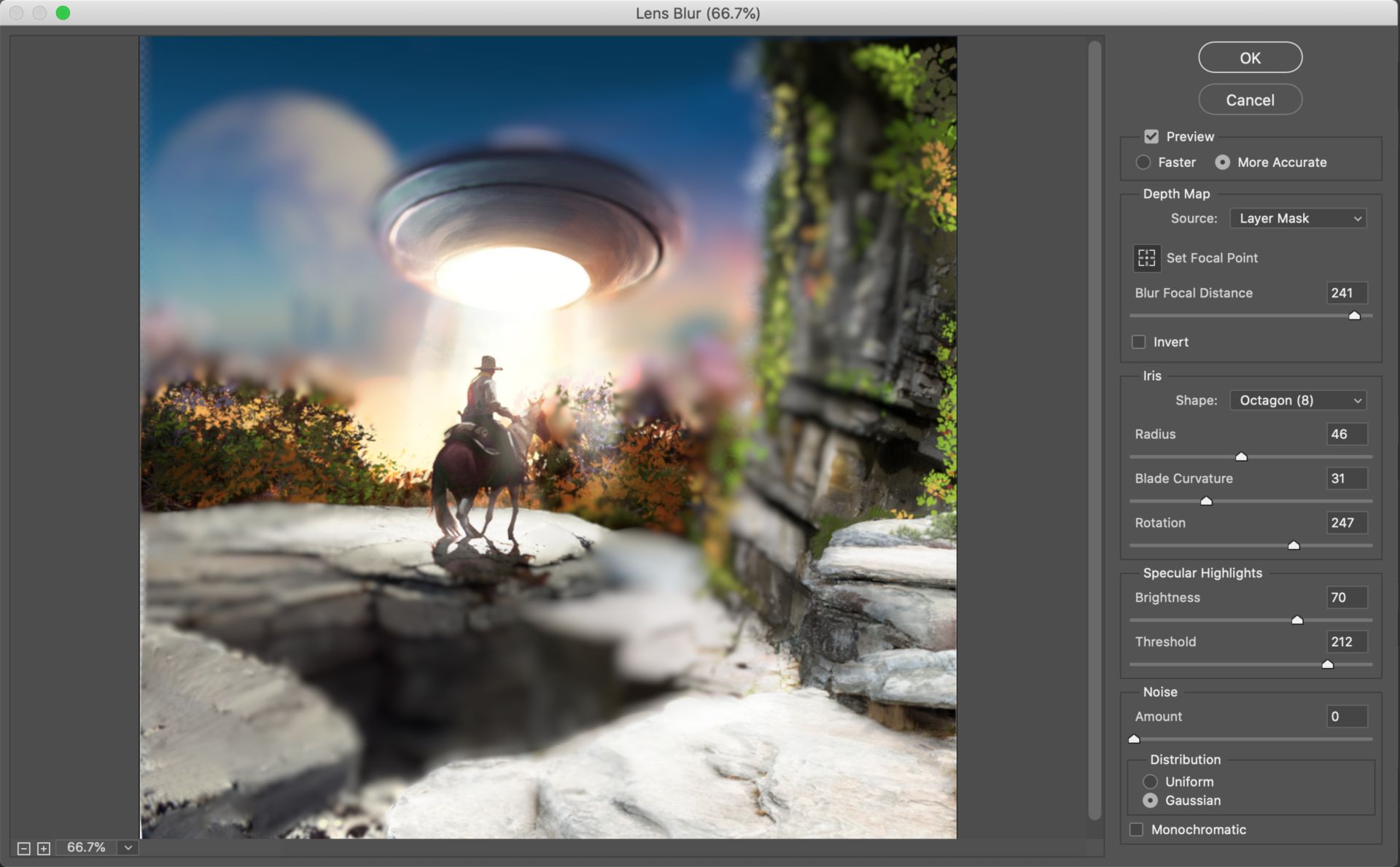 Photoshop'ta derinlik haritası efekti