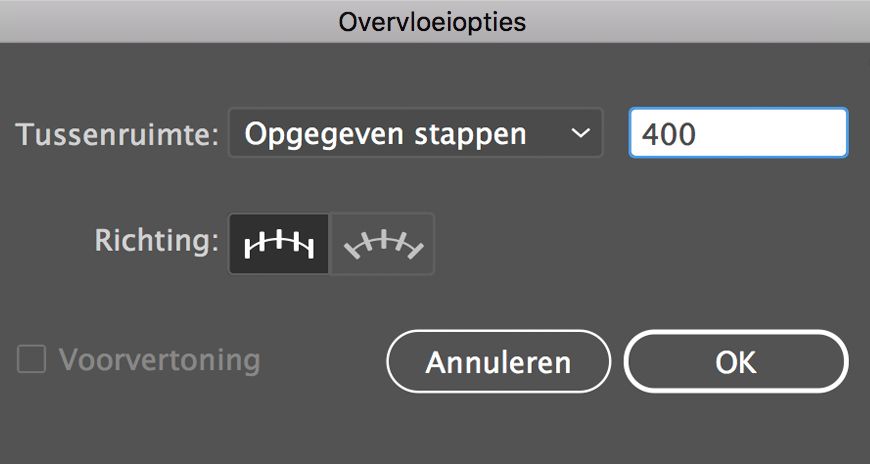 Overvloeiopties