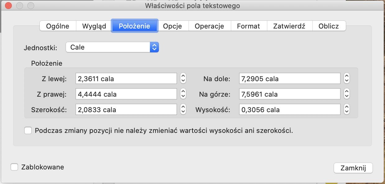 Właściwości pola
