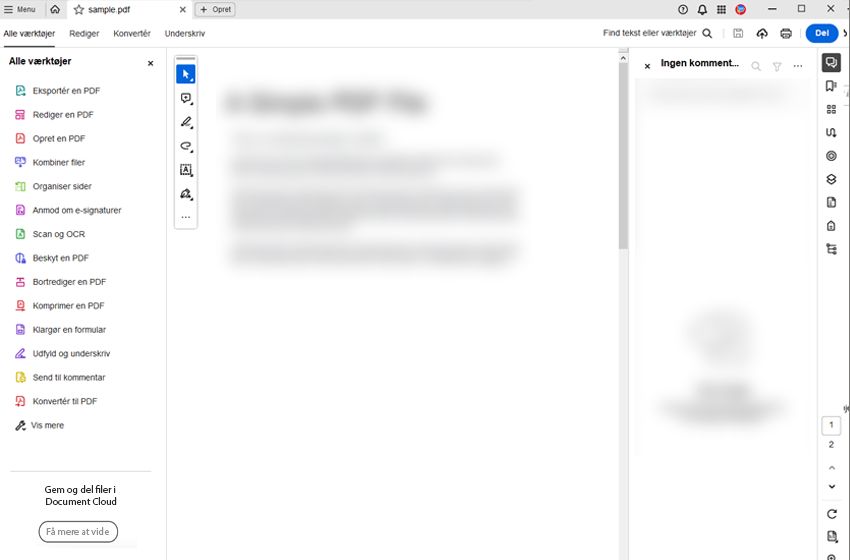 Rullepanelet vises, når det er nødvendigt