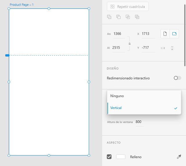 Definición del atributo Desplazamiento en Vertical