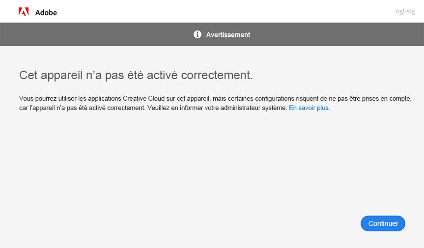 Erreur de lancement