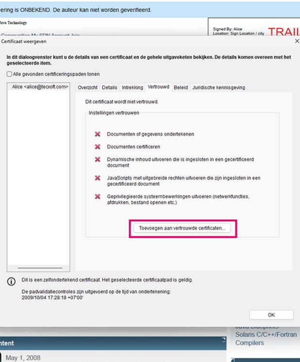 Een zelfondertekend certificaat