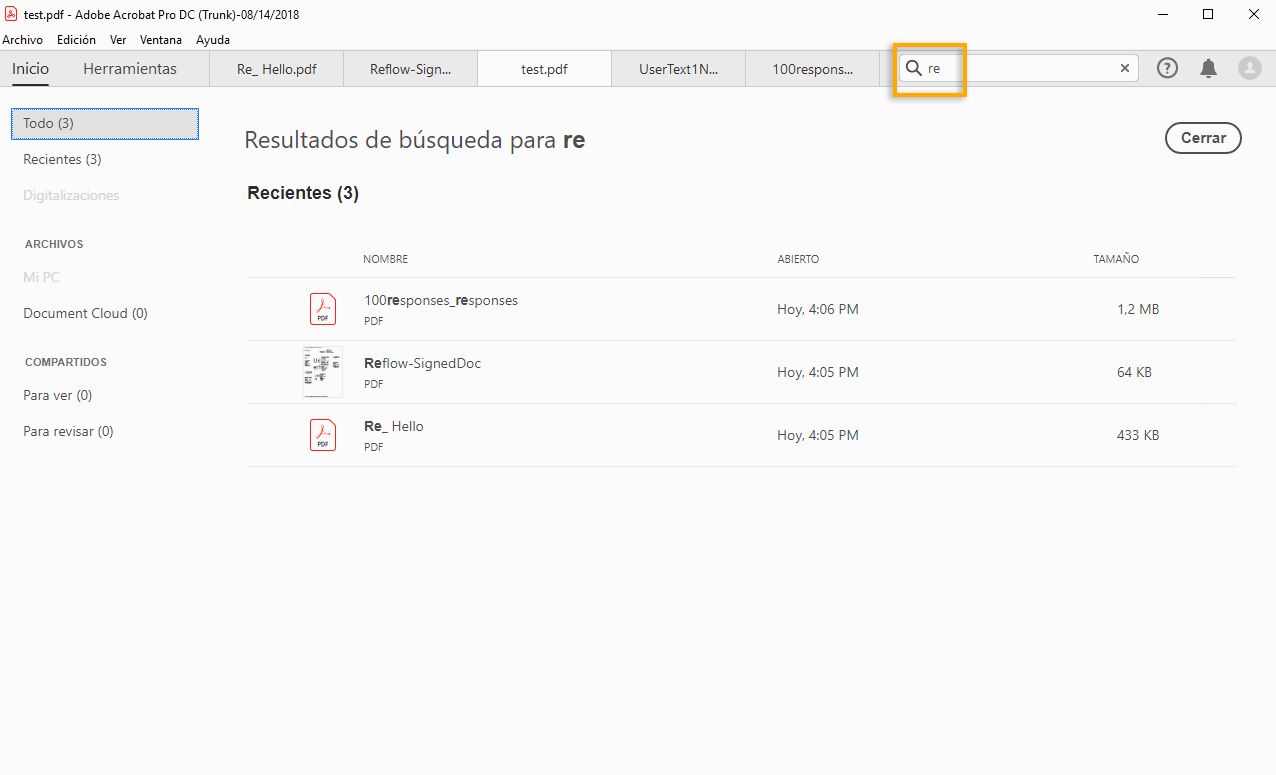Archivos de búsqueda