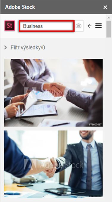 Vyhledat ve službě Adobe Stock